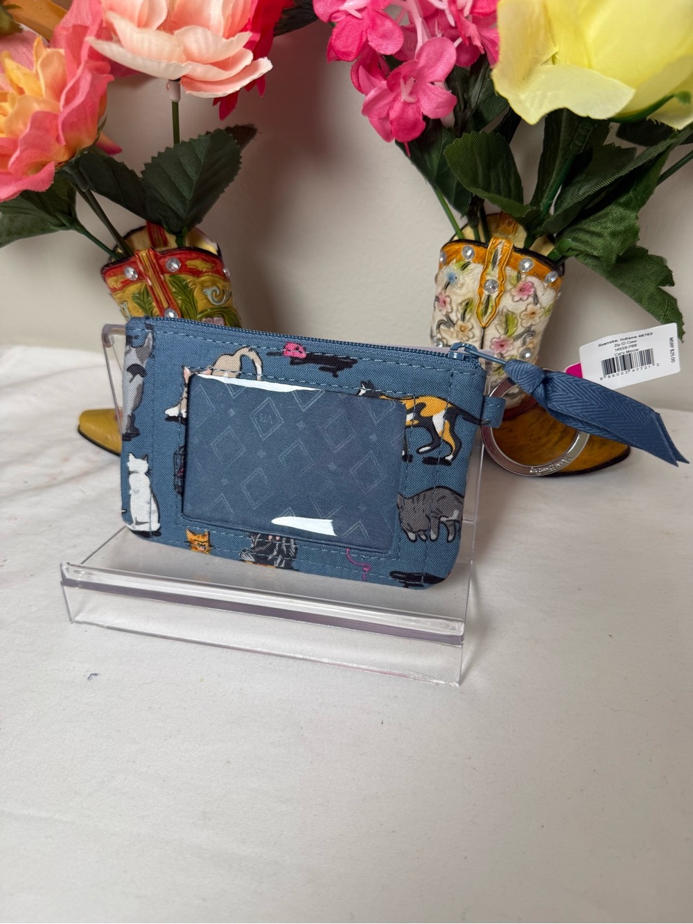 NWT Vera Bradley Cat’s Meow Zip ID Case Retired pattern New